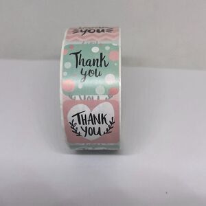500 Pieces/roll 1inch Thank You For Ordering Sticker Gift Label Stickers